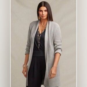 Cabi Grey Exhale Long Line Sweater Cardigan #5445